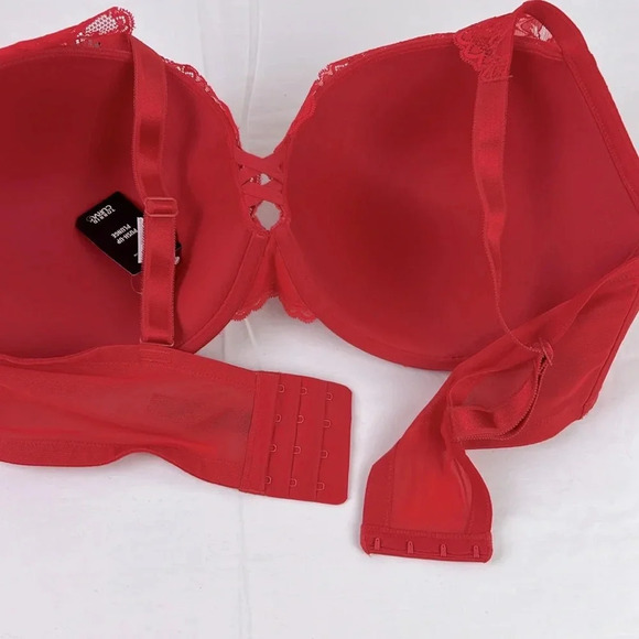 Torrid Curves Women’s 44DDD Push Up Bra Underwire Lace Padded Convertible Strap - Picture 3 of 7